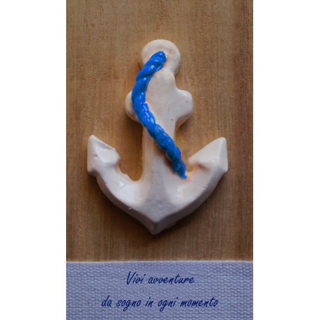 QUADRETTO MINI LEGNO CON ANCORA