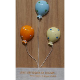 QUADRETTO LEGNO CON 3 PALLONCINI