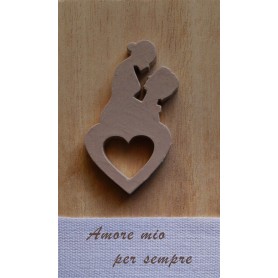 QUADRETTO LEGNO MINI CON COPPIA