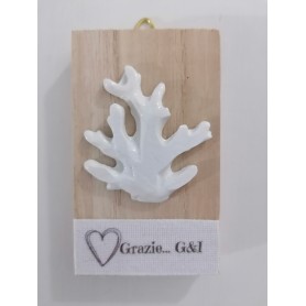 QUADRETTO LEGNO MINI CON CORALLO