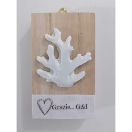 QUADRETTO LEGNO MINI CON CORALLO