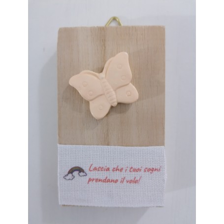 QUADRETTO LEGNO MINI CON FARFALLINA