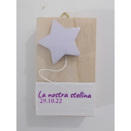 QUADRETTO LEGNO MINI CON STELLINA