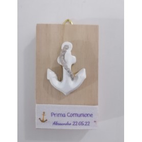 QUADRETTO MINI LEGNO CON ANCORA